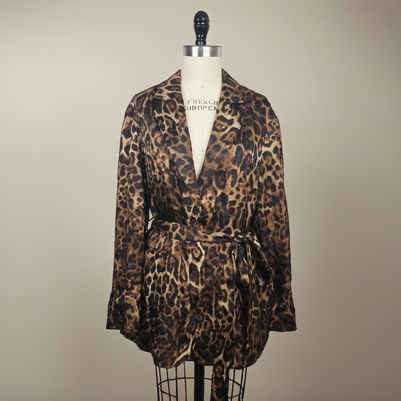 Zara Jackets & Blazers - ZARA WOMAN  ANIMAL PRINT JACQUARD BLAZER ZW COLLECTION LEOPARD SIZE SMALL